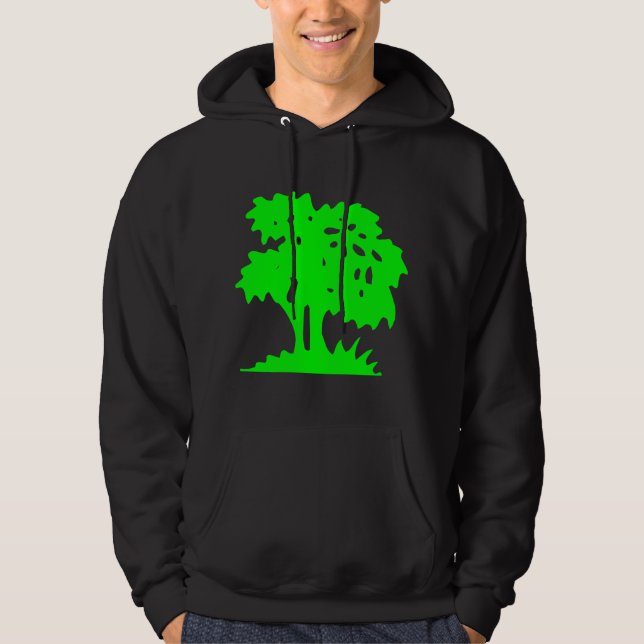 Zeichentrickbaum - Grün Hoodie (Vorderseite)