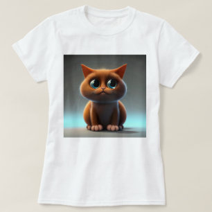 Zeichentrickdarstellung einer niedlichen Katze T-Shirt