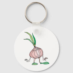 Zeichentrickfigur alberne Zwiebel Schlüsselanhänger
