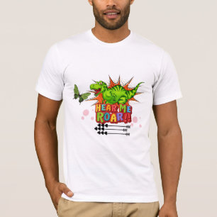 Zeichentrickfigur mit Dinosaurier hören mich brüll T-Shirt