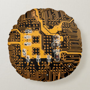 Zeichentrickfilm für Mikroschemas, Mikrogramm, Bac Rundes Kissen