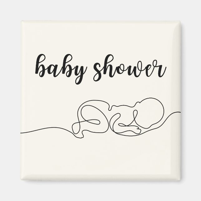 Zeichn Baby Minimalistisch Baby Dusche Magnet (Vorne)