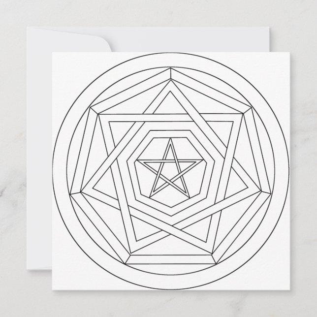 Zeichn deine eigene Sigil Sigillum Dei Occult Star (Vorderseite)