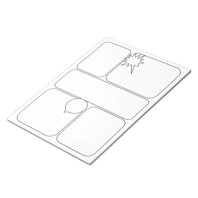 Zeichn deine eigenen Comicen Story Blank-Vorlagen Notizblock (angewinkelt)