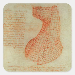 Zeichn der Eisengießerei Quadratischer Aufkleber