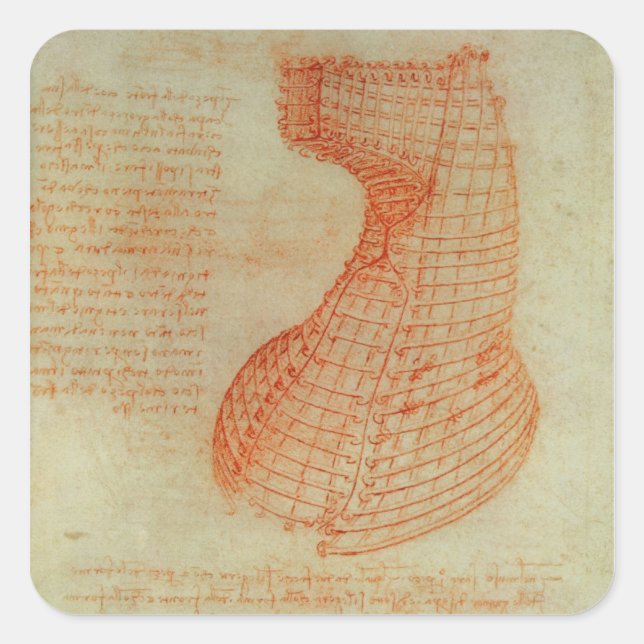 Zeichn der Eisengießerei Quadratischer Aufkleber (Vorderseite)