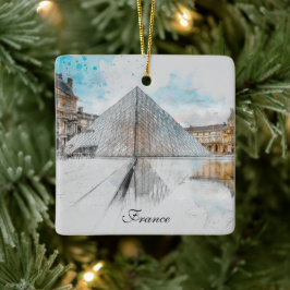 Zeichn der Wasserfarbe des Louvre Paris, Frankreic Keramikornament