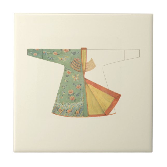 Zeichn des halb fertig gestellten Kimono Fliese (Vorderseite)