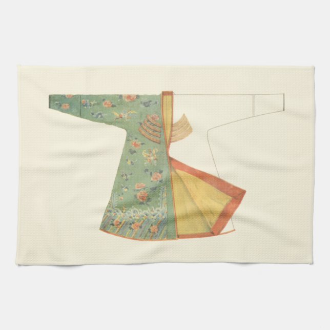 Zeichn des halb fertig gestellten Kimono Geschirrtuch (Horizontal)