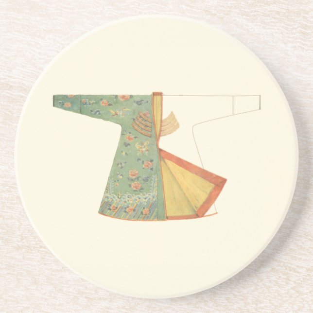 Zeichn des halb fertig gestellten Kimono Getränkeuntersetzer (Vorne)