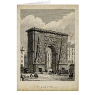 Zeichn des Monuments Porte Saint-Denis