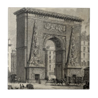 Zeichn des Monuments Porte Saint-Denis