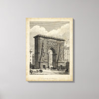 Zeichn des Monuments Porte Saint-Denis