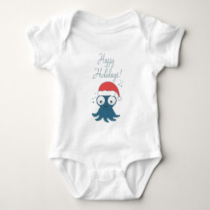 zeichn des niedlichen Cartoon-Blauktopus Baby Strampler
