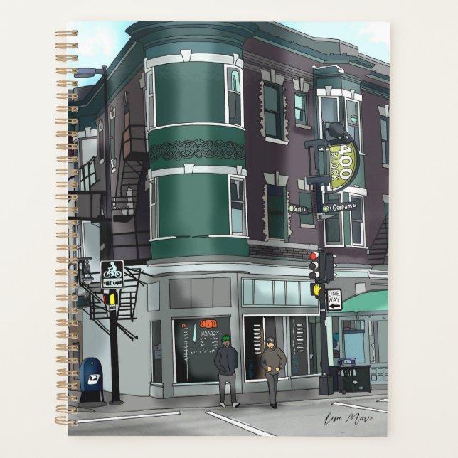 Zeichn des Stadtzentrums von Madison, Wisconsin Planer (Vorderseite)