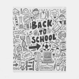 zeichn-Doodschule Fleecedecke