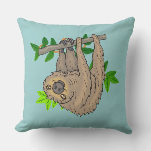 Zeichn einer sich auf den Kopf stellenden Zeitspan Kissen