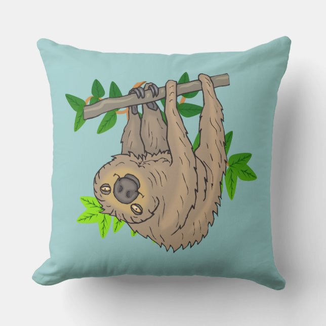 Zeichn einer sich auf den Kopf stellenden Zeitspan Kissen (Vorderseite)