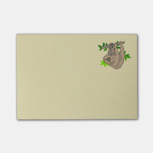 Zeichn einer sich auf den Kopf stellenden Zeitspan Post-it Klebezettel