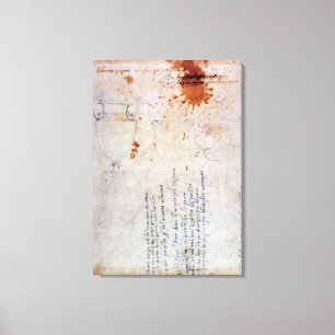 Zeichn einer Urne und Abbildung mit Anmerkungen Leinwanddruck