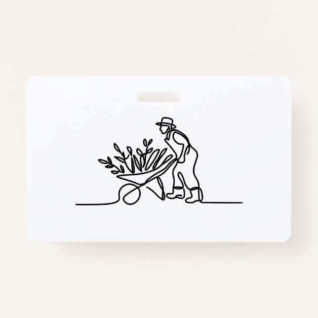 zeichn eines Bauern oder Gärtners Ausweis (Vorderseite)