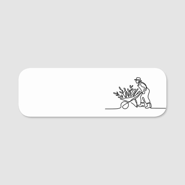 zeichn eines Bauern oder Gärtners Namensschild (Vorderseite)