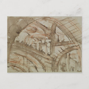 Zeichn eines imaginären Gefängnisses Postkarte