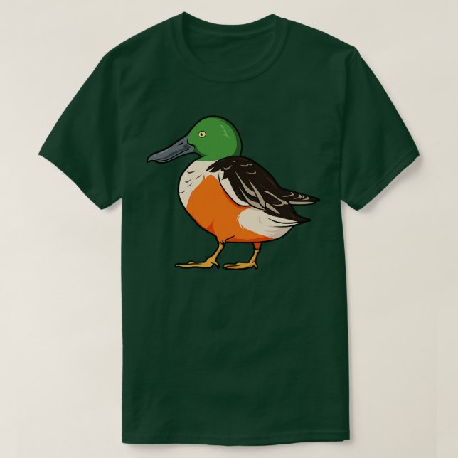 Zeichn eines Northern Shovelers T-Shirt (Design vorne)
