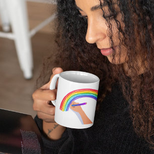 Zeichn eines Regenbogens Kaffeetasse