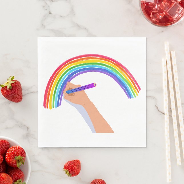Zeichn eines Regenbogens Serviette (Von Creator hochgeladen)
