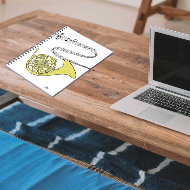 Zeichn & Initialen des französischen Musiklehrers  Notizblock (Von Creator hochgeladen)