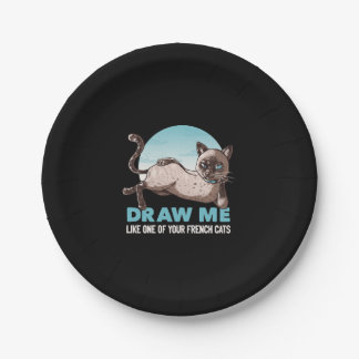 Zeichn mir wie eine deiner französischen Girls Cat Pappteller