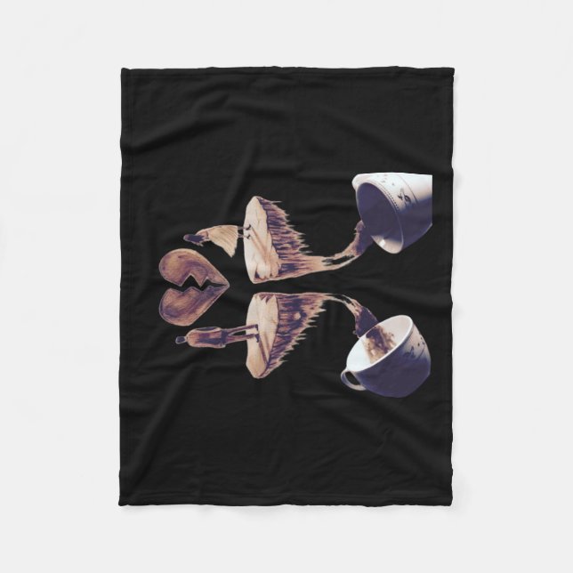 Zeichn mit Kaffee zeichnend Fleecedecke (Vorderseite)