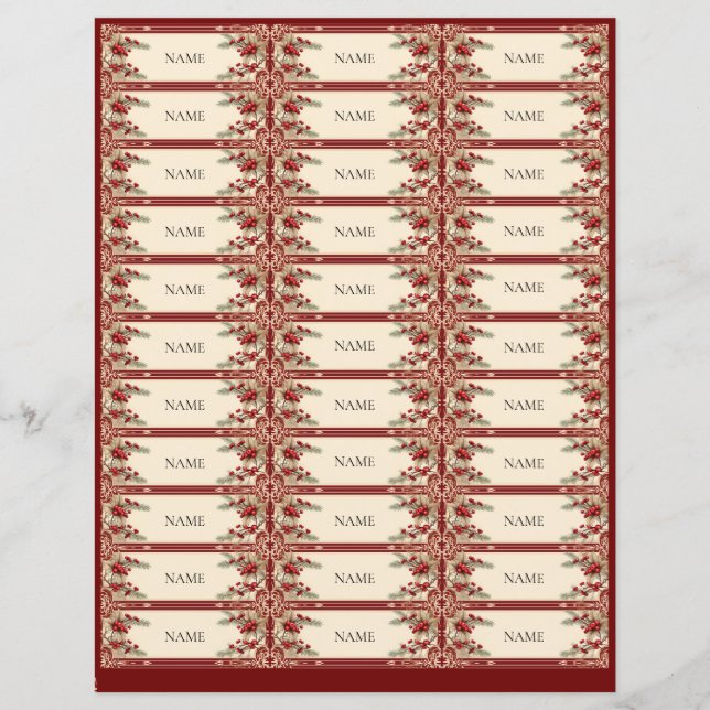 Zeichn Names Secret Santa Christmas Office Game (Vorderseite)