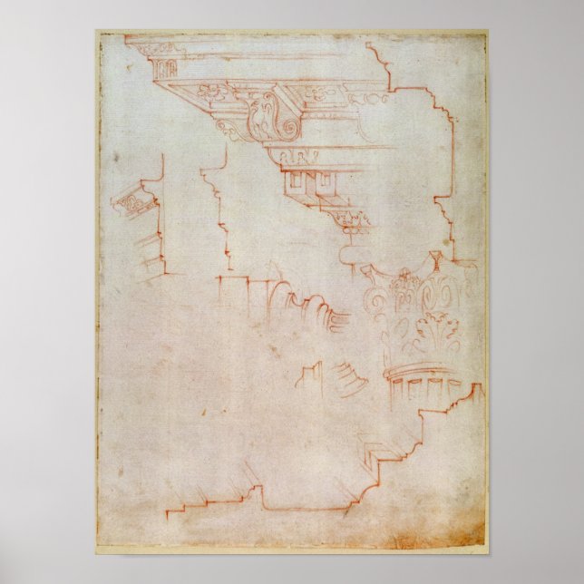 Zeichn von architektonischen Details Poster (Vorne)