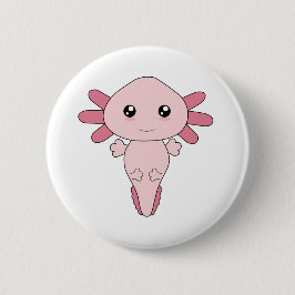 Zeichn von Cool rosa Axolotl Button