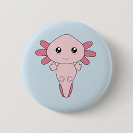 Zeichn von Cool rosa Axolotl Button
