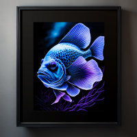 Zeichn von Fischen auf Schwarzen III