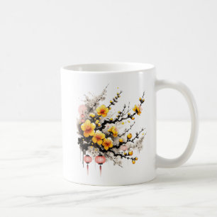 Zeichn von Hoa Mai Happy New Year Kaffeetasse