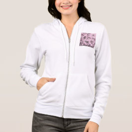 Zeichn von rosa Rosen Hoodie