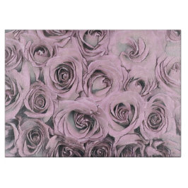 Zeichn von rosa Rosen Schneidebrett
