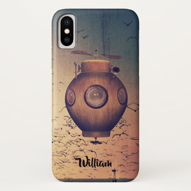 Zeichn von Steampunken aus mechanischem Unterseebo Case-Mate iPhone Hülle (Rückseite)