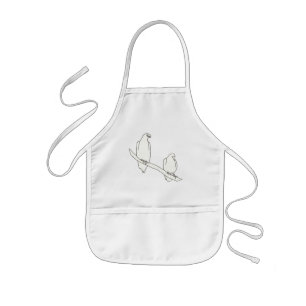 Zeichn von zwei Adlern an einer Zweigstelle-Schürz Kinderschürze