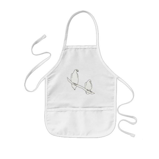 Zeichn von zwei Adlern an einer Zweigstelle-Schürz Kinderschürze (Vorne)