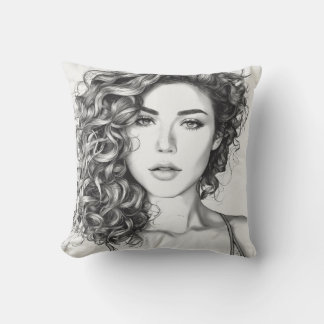 zeichne Kissen in schwarz-weiß