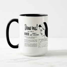 Zeichne mich - Vintage-Kunstschule Zeichenwettbewe Tasse