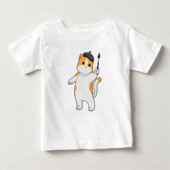 Zeichnen als Maler mit Pinsel Baby T-shirt (Vorderseite)