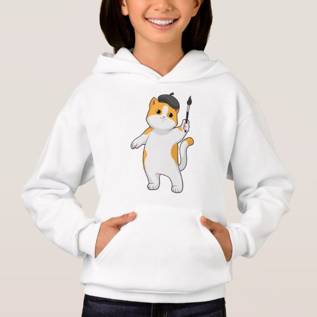 Zeichnen als Maler mit Pinsel Hoodie (Vorderseite)