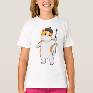 Zeichnen als Maler mit Pinsel T-Shirt