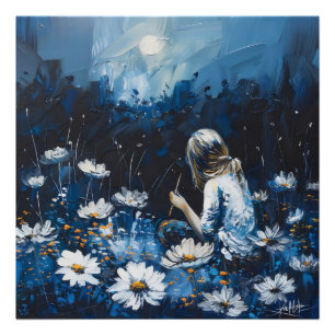 Zeichnen der nächtlichen Blume Fotodruck